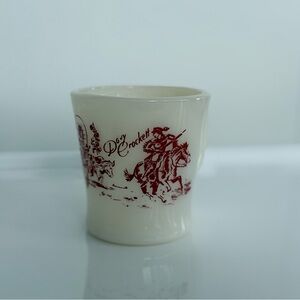 Vintage Fire King “Davy Crockett” Milk Glass